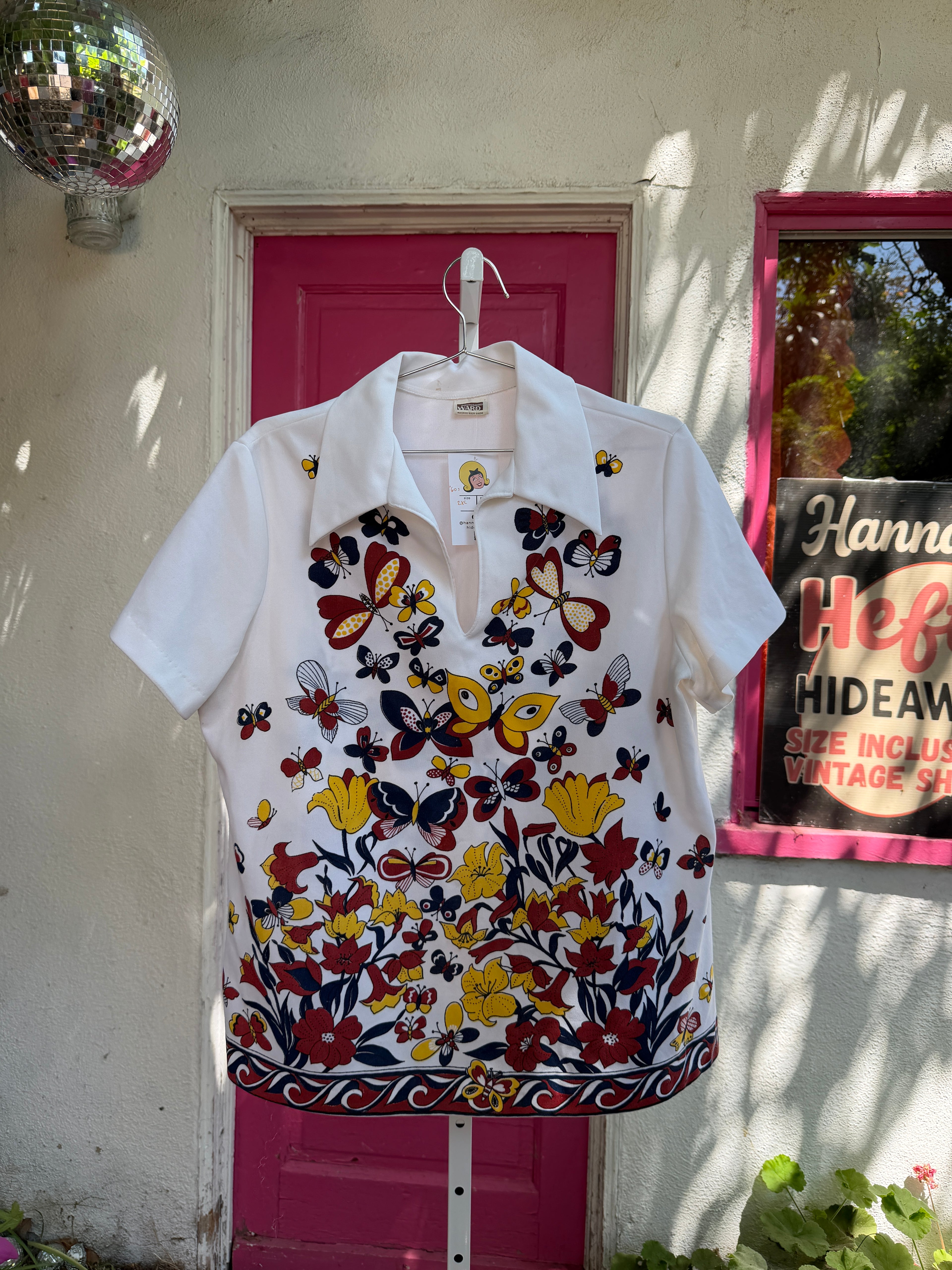 Butterflies and Flowers Top